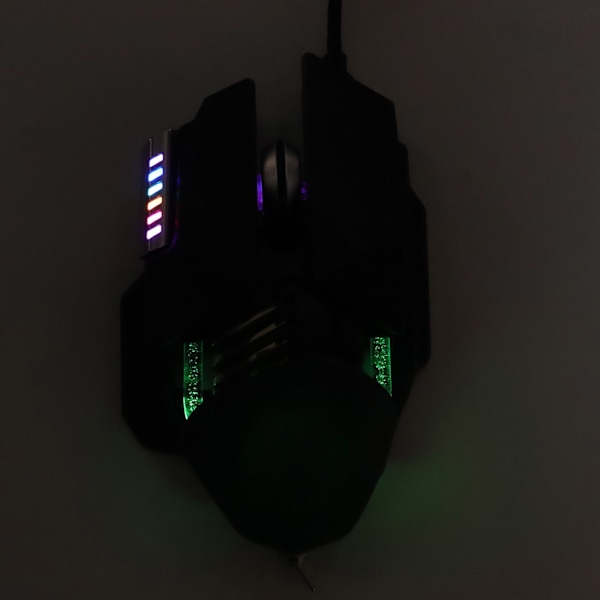 Mekanisk Mus 12800 DPI Ergonomi Infällbar Justering RGB USB Svart 6D Knapp Spel Mus