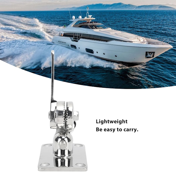 Marine Grade VHF Antenne Base Mount 93 X 64mm Rustfrit Stål Justerbar Mount Base Bracket Til Båd Yacht