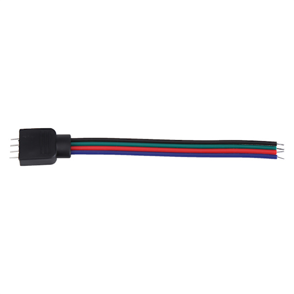 20 stk 4-pin kabelkontaktledninger for 5050/3528/3014 RGB LED-striper 10 cm lengde hann