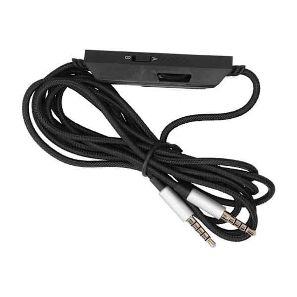 Flettet ledning spillhodetelefon lydkabel volum mikrofonkontroll for Logitech Astro A10 A40