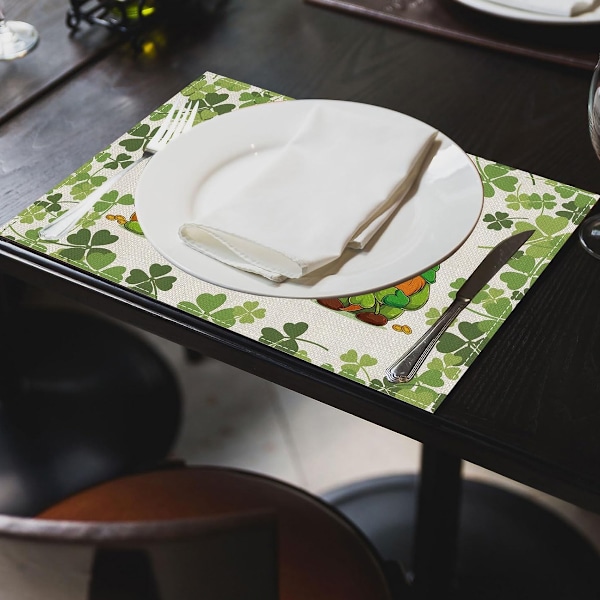Set med 4, 30 x 45 cm säsongsbordsunderlägg för fest, kök och middagsdekorationer Style 2