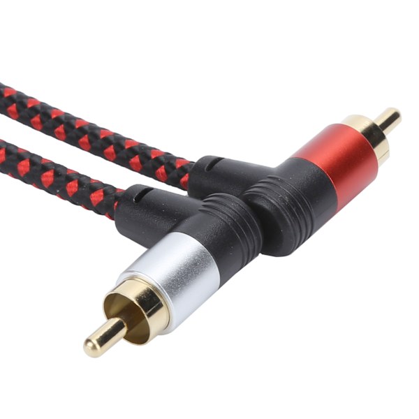 90° 3,5 mm Hanplugg till 2RCA Han Audiokabel ABS Stereo Mikrofonkabel för DVD-högtalare 3m