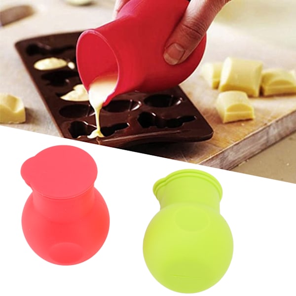 Mikrovågsugns Baknings- och Hällverktyg, Smältkruka i Silikon för Choklad med Non-Stick Design för Enkel Rengöring, 2 st