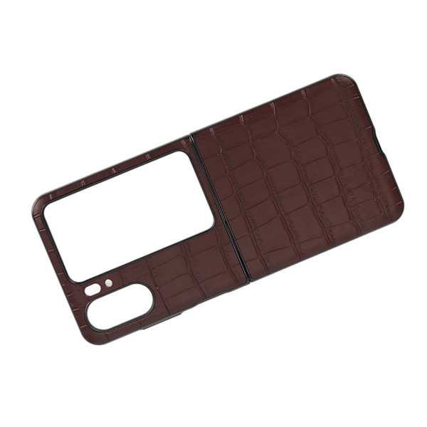 Aito nahkakotelo taittuva taittuva matkapuhelimen suojakotelo Oppo Find N2 Flip Brownille