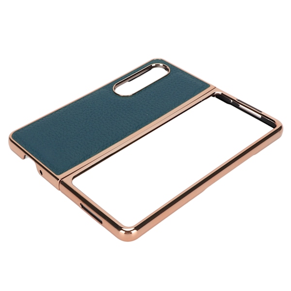 Fällbar telefonfodral för Samsung Galaxy Z Fold 4 Nano-pläterat läderstjärnmönster Anti-scratch telefonskyddsfodral Blå