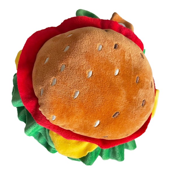 Husdjurssäkra Material Fuzzyard Foodie Plyschkudde, Leksak med Pipfunktion för Ditt Husdjur, Justerbar för Att Passa Olika Rasstorlekar, Mjuk Och Bekväm, Med Enkel