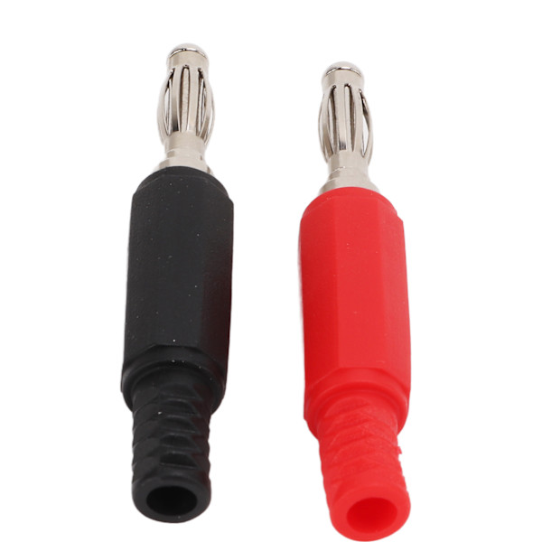10 st banankontakter 4 mm/0,2 tum mässing PE-material röd svart spiralformad isolerande hölje öppen typ banankontakt 30Vac‑60Vdc