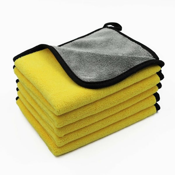 Mikrofiberdukar, Extra Tjock Superabsorberande Korallfleece Bilvättsduk För Bilvård Och Hemstädning, Mjuk & Luddfritt, Humaniserad Krok
