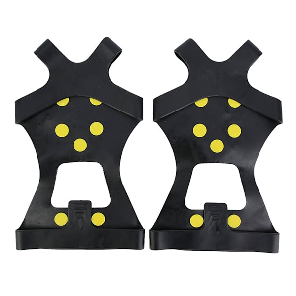 Ett par utomhus 10-dubbar Anti-slip Ice Snow Spike Grips Gripper Camping Skor Överdrag (M)