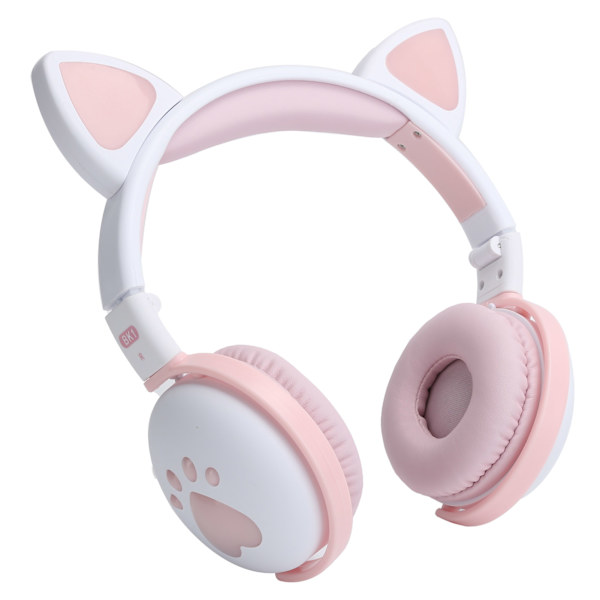 Söpö kissankorva hohtava langaton Bluetooth-kuuloke HIFI urheilutaitettava kuuloke LED-valolla
