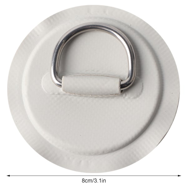 2 stk oppustelig båd kajak D-ring pude lap PVC marine rustfrit stål fast spænde (grå)