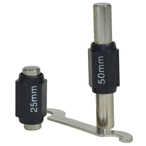 GETIT 3 stk. utvendig justerbar metrisk mikrometer med karbidambolter 0 - 75 mm