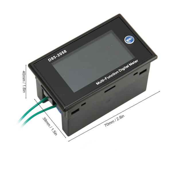 AC-meter Enkeltfase LCD Digital AC Panel Meter Spænding Strøm Frekvens Amp Watt Effektmonitor AC40‑300V 0.00-110.0A