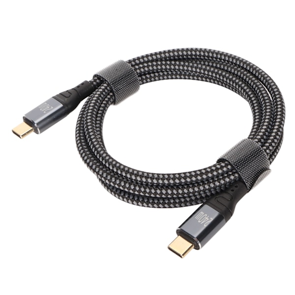 USB C til USB C-kabel 4,9 fot Nylon hann til hann PD240W PD3.1 E-merkebrikke Type C ladekabel for bærbar PC, telefon og nettbrett