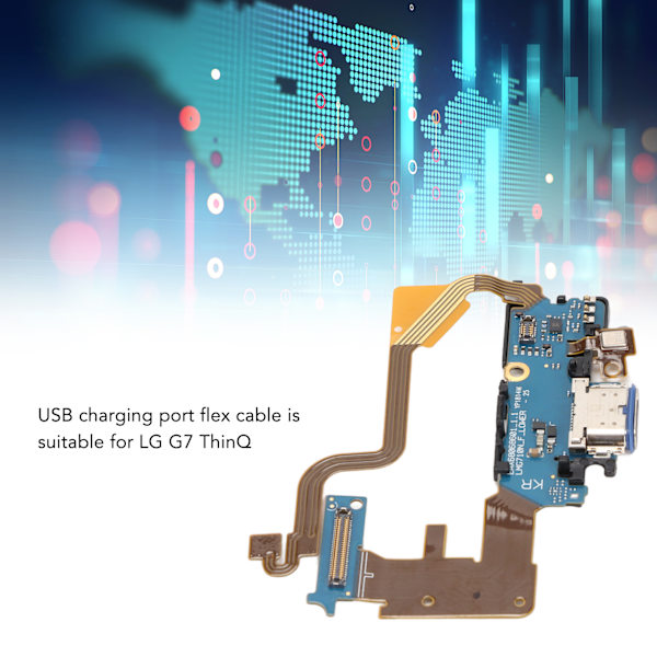 USB-latausportin liitinjohdon joustava kaapeli LG G7 ThinQ -puhelimeen (Korean Version)
