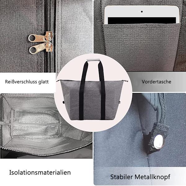 Sammenklappelig køletaske, indkøbspose, picnictaske, termopose