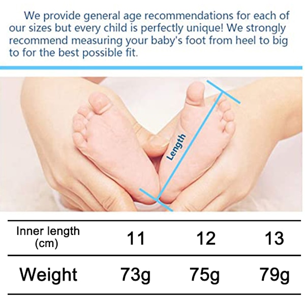 1 par vinterbomullsskor för unisex baby mjuk sula N