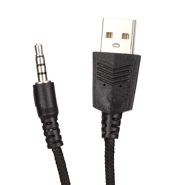 Gaming-hodetelefoner med stereolyd, RGB-lys, minneskumøreputer, 3,5 mm USB-kabel, over-ear-headset med mikrofon for PS4, PC og mobiltelefon