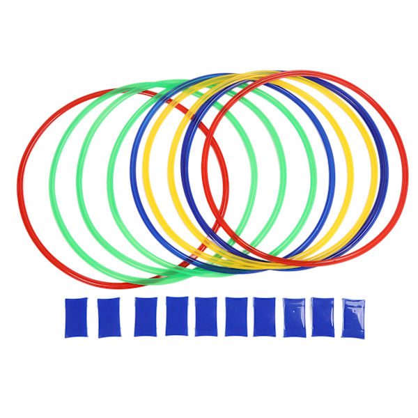 10 st Barn Träning Hula Hoops Hopp Hoppspel Ringar för Sensorisk Träning Fysisk Kondition Dia 47cm / 18.5in