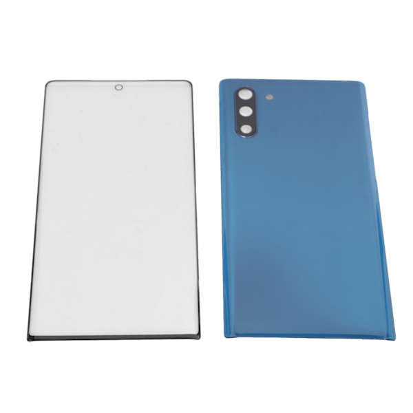 Ersättning Baksida Glaslock Front Skärm Glas Reparationssatser för Samsung Galaxy Note 10