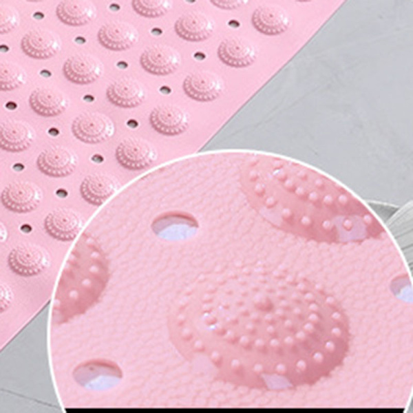 Badkarsmatta halkfri badrumsmatta med PVC sugkoppar hem badrumsmattor rosa 35 x 70 cm / 13,8 x 27,6 tum