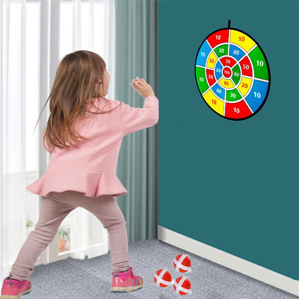 Dartsett for barn - Dartsett med 8 klebrige baller - Sikker dartsett - Dartsett for barn - Bursdagspresang