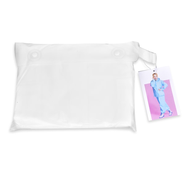 Moderne Unisex EVA Regnfrakke Transparent Regnjakke Udendørs Klar Regnfrakke Bukser (L)
