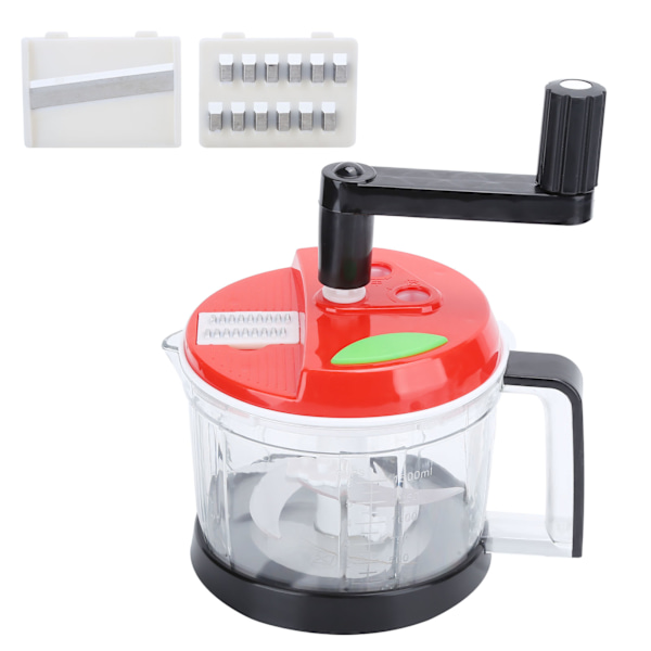 Manuell matmixer Blender Multifunktion Kvarn Grönsakshackare Strimlare Juicepress