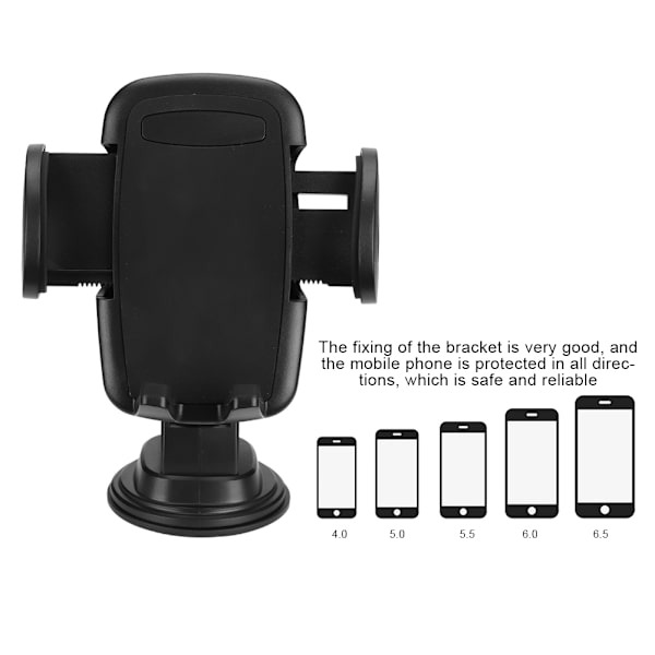 360° Justerbar Bil Mobiltelefonholder Sugekop Beslag Forrude Anti-Skid Holder