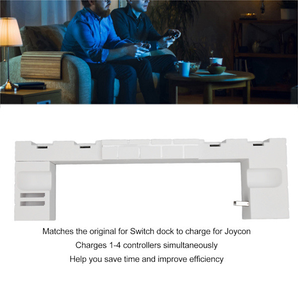 Laddningsdocka för Switch med säkerhetsskydd, laddningsstation för handkontroller, laddare för Joycon, laddning för upp till 4 st för Switch OLED