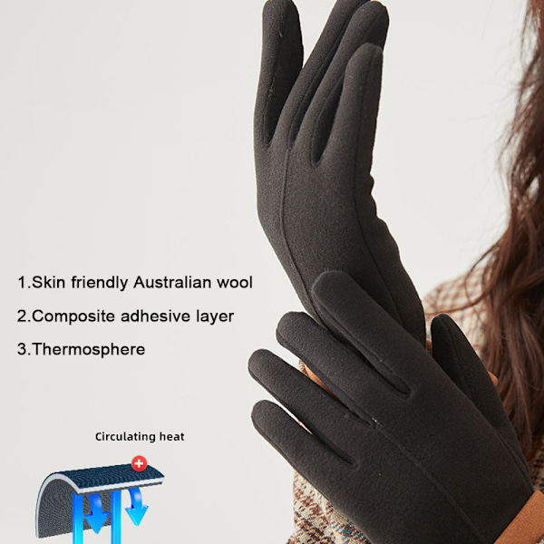 Dame Vinterhandsker Fashion Touch Screen Varme Foret Damehandsker