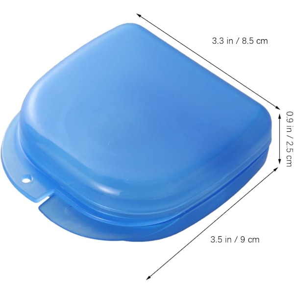 Förvaringsetui, BPA-fritt ventilerat fodral för tandställningar, bettskenor och proteser, lätt att bära EVA-material för säker förvaring (Trippelpack)