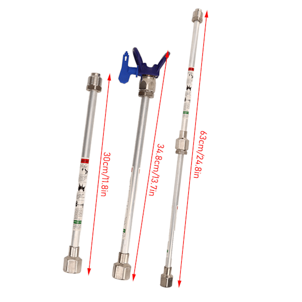 2 stk. forlængerstang til sprøjtepistol G7/8 14 rustfrit stål sprøjtepistolspids forlængerstang udskiftning til hjemmet