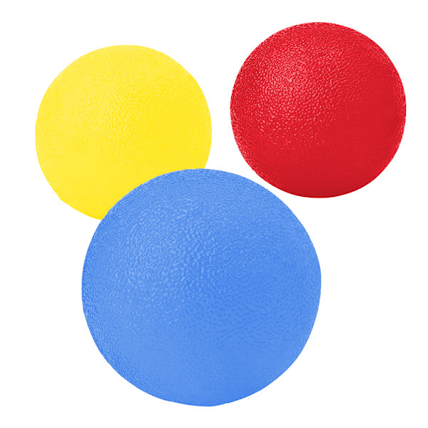 Håndterapibolde Sæt med 3 Finger Håndled Osteoarthritis Yellow+red+blue