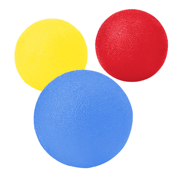 Käsiterapiapallot, 3 kpl, sormen, ranteen nivelrikko Yellow+red+blue