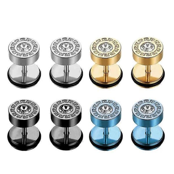 Unisex Barbell Ørepiercing Stud Øredobber Punk Rustfritt Stål