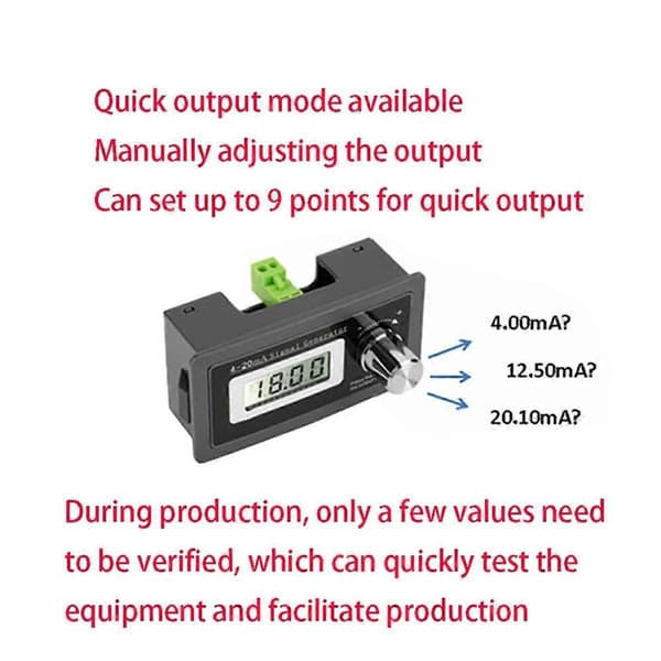 GETIT 2-pack 4-20MA strömslinga signalgenerator 0.01 precision tvåtråds PLC-instrument