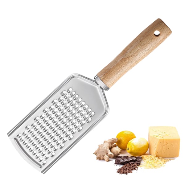 Handrivjärn i rostfritt stål med ergonomiskt handtag, mångsidigt rivjärn för enkel rivning av hårdost, grönsaker och choklad, lätt att