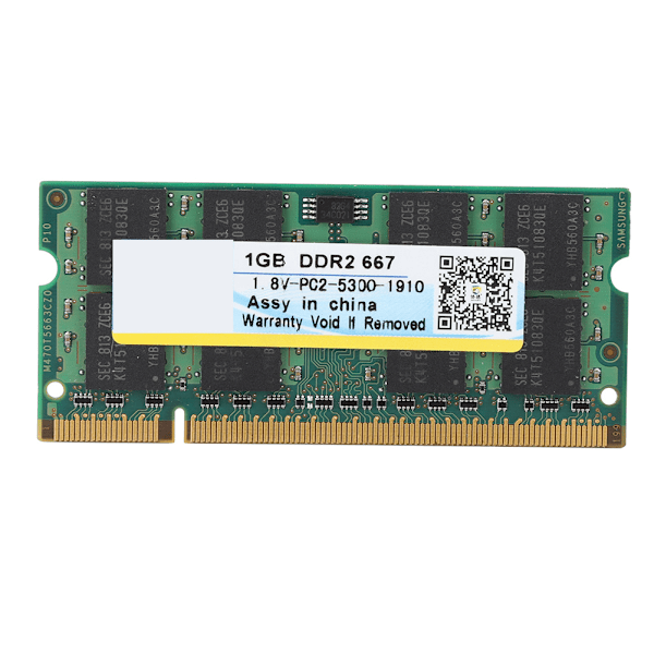 Xiede DDR2 667 1.8V 1GB muistimoduuli RAM-moduuli täysin yhteensopiva kannettavalle tietokoneelle