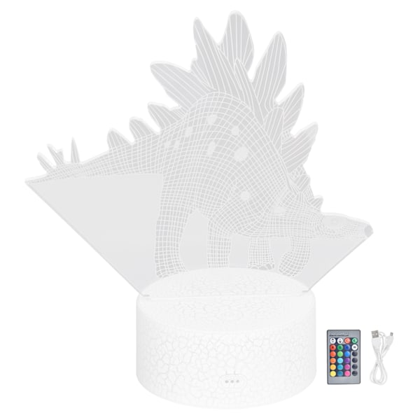 Säker Miljövänlig Barnrumslampa, 3D Optisk Illusion Nattlampa, Färgskiftande LED Dinosaurielampa För Barnrum Eller Vardagsrum