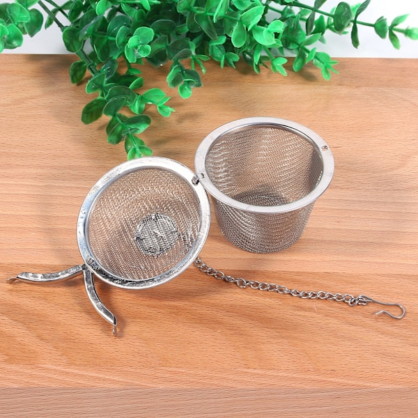 6,5 cm Praktisk Tekule Sfærisk Krydder Sil Mesh Infuser Filter Rustfritt Stål Urte