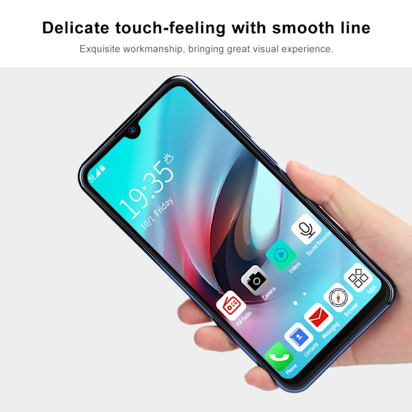 X29 6,3 tum HD-skärm 4+64G 4800mAh Dubbla SIM Dubbel Standby Graduerad Blå Smartphone 100-240VUS