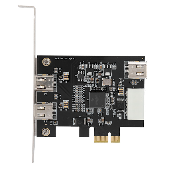 PCI -E 1X till 3-portars 1394A (2 av 1) Riser-kort 800Mbps Videokort