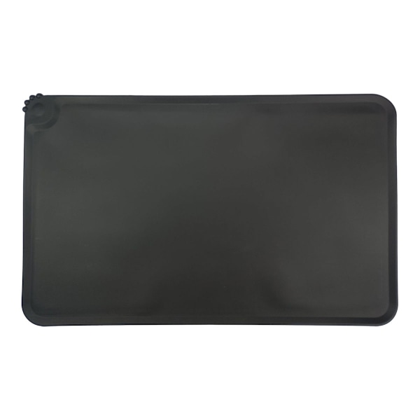 Silikonmatta för husdjursskålar, lätt att rengöra, livsmedelsklassat material säkert för husdjur, halkfri yta ger stabilitet mot golvskador (Espresso, 48X30Cm)