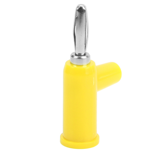 10 stk. Stakbare bananplugs 4mm/0,2 tommer Loddefri messing Standardstørrelse Stakbare bananforbindelse til sikkerhedstilbehør Gul
