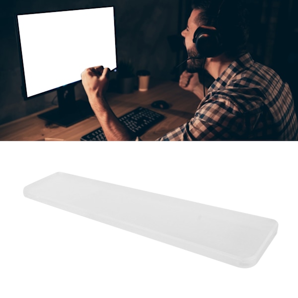 Tangentbordshandledsstöd i akryl för spel, tangentbordshandledsstöd för mekaniska tangentbord, ergonomiskt handledsstöd, 87 tangenter, L360 mm