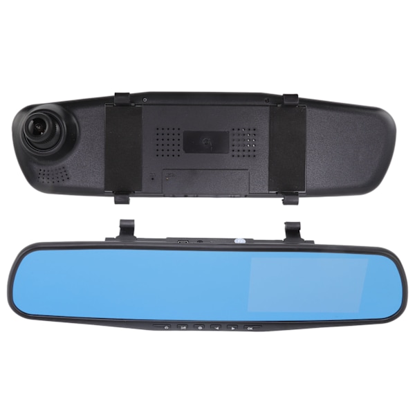 Backspegel Dash Cam 4.3in skärm 1080p Loop inspelning inbyggd G-sensor parkeringsövervakning för bil