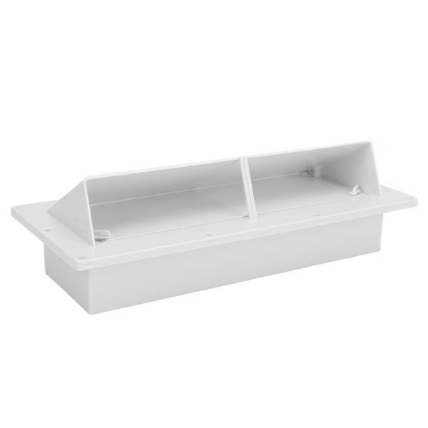 RV-avgasutblåsningskåpa, vit, spiskåpa, sidoväggsventilationskåpa med låsbara klämmor för husvagn