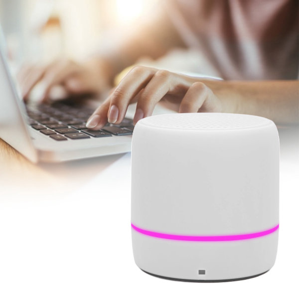 Bluetooth 5.0 Mini-kaiutin, kirkas stereo, rikas basso, kannettava langaton kaiutin ulkokäyttöön, valkoinen