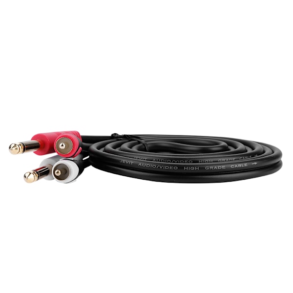 Kaksoisväri 2 kpl 6,35 RCA-ääniliitinkaapeli 6,35 mm 1/4'' tuuman liitin KTV:lle (2 m)